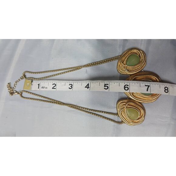 VTG 3-piece Combo: Vintage Necklace, Roll-on Bracelet and Clip-on Earrings - Picture 7 of 9